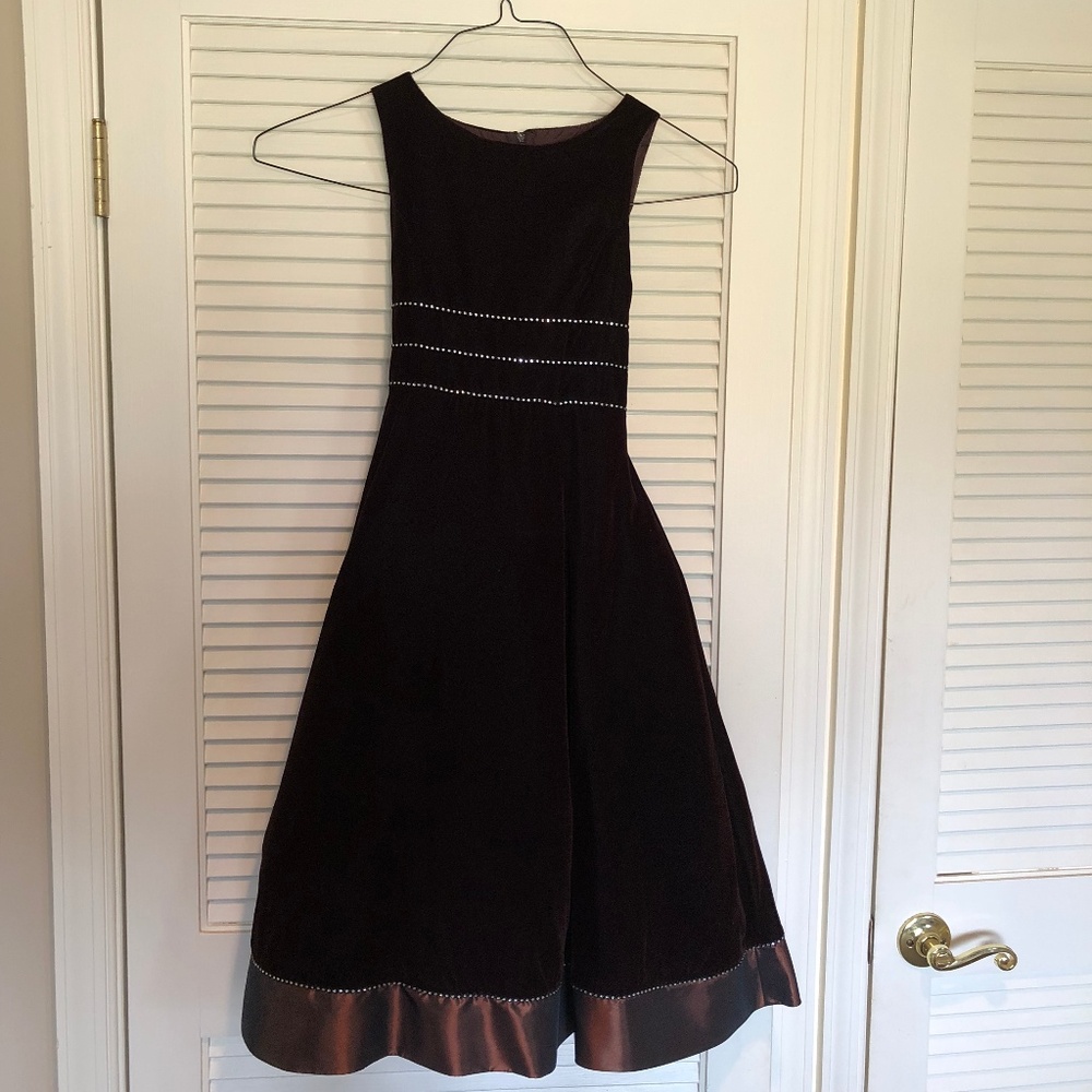 Brown Velvet Dress